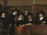 Rembrandt. The Sampling Officials of the Amsterdam Drapers’ Guild, known as ‘The Syndics’, about 1662. Oil on canvas, 191.5 x 279 cm. Rijksmuseum, on loan from the City of Amsterdam. © Rijksmuseum, Amsterdam.